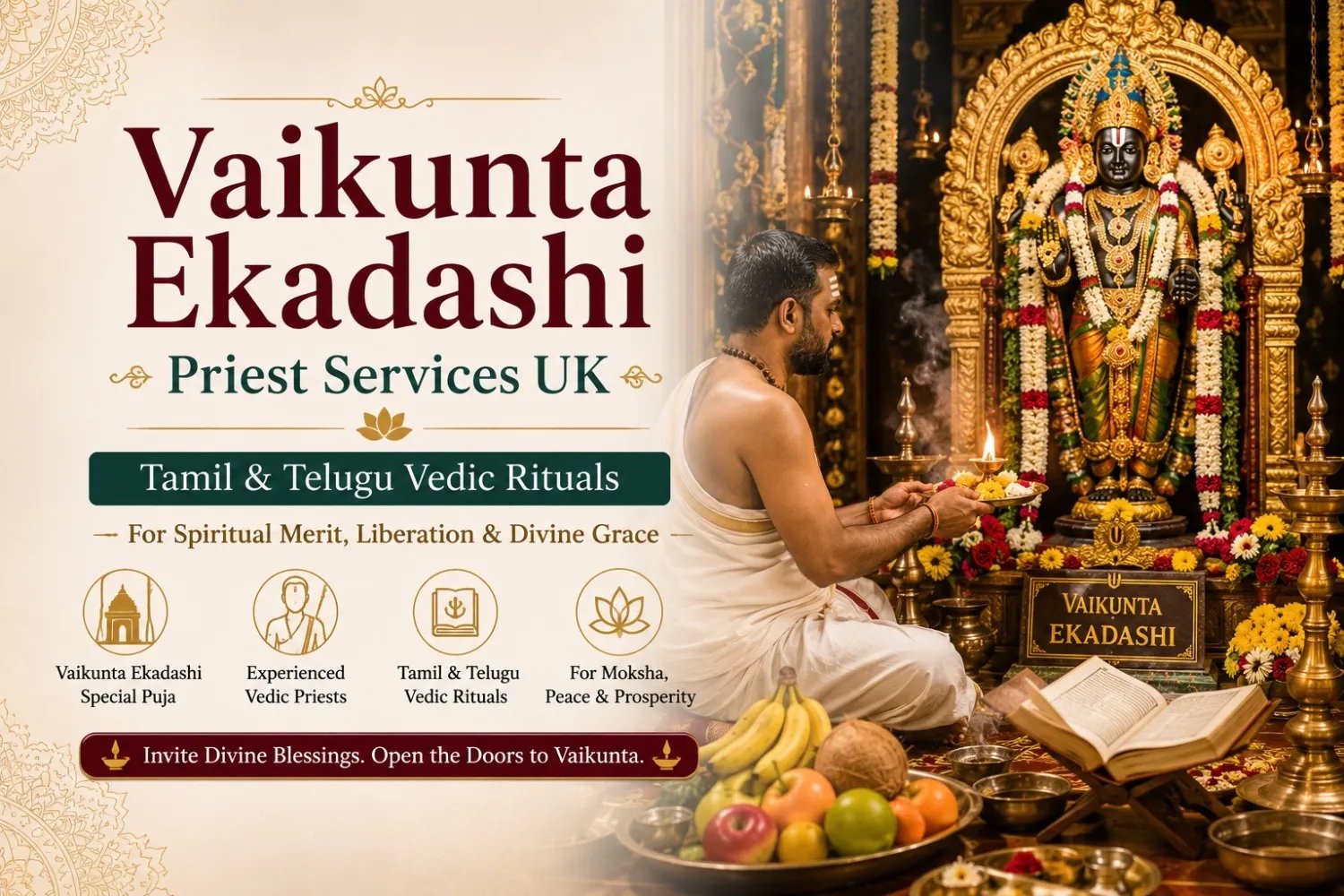 Vaikunta Ekadashi Priest Services UK | Tamil & Telugu Vedic Rituals
